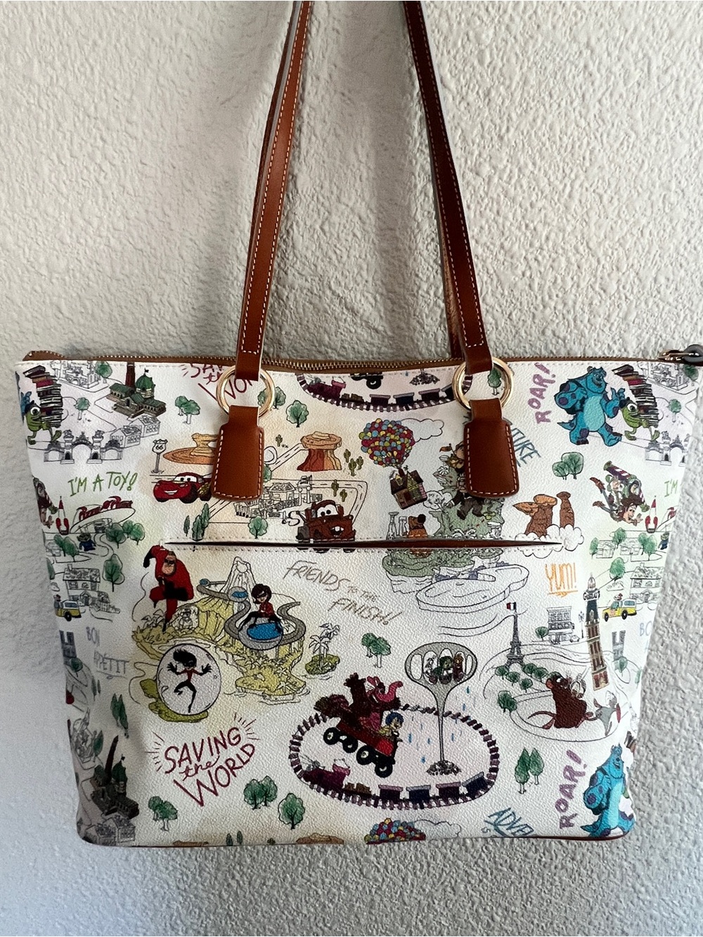 Disney Dooney & Bourke Pixar Maps Tote 2022 - Picture 3 of 9